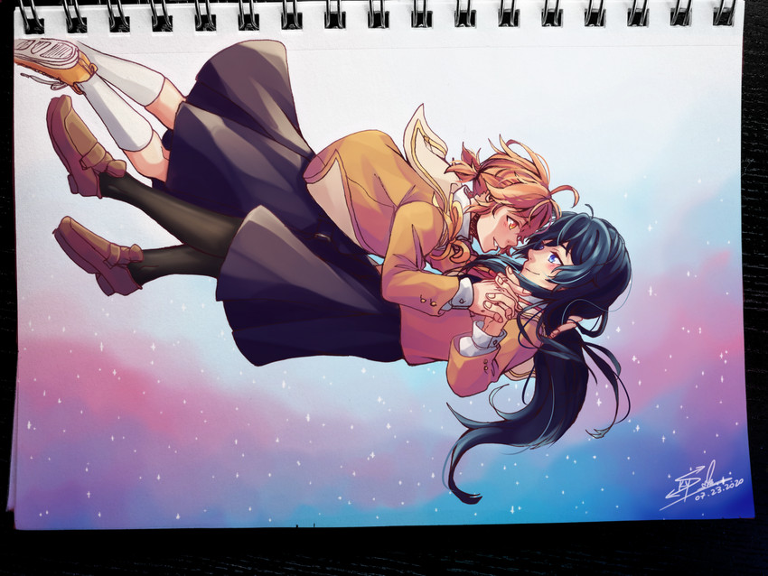koito yuu and nanami touko (yagate kimi ni naru) drawn by skyxsy