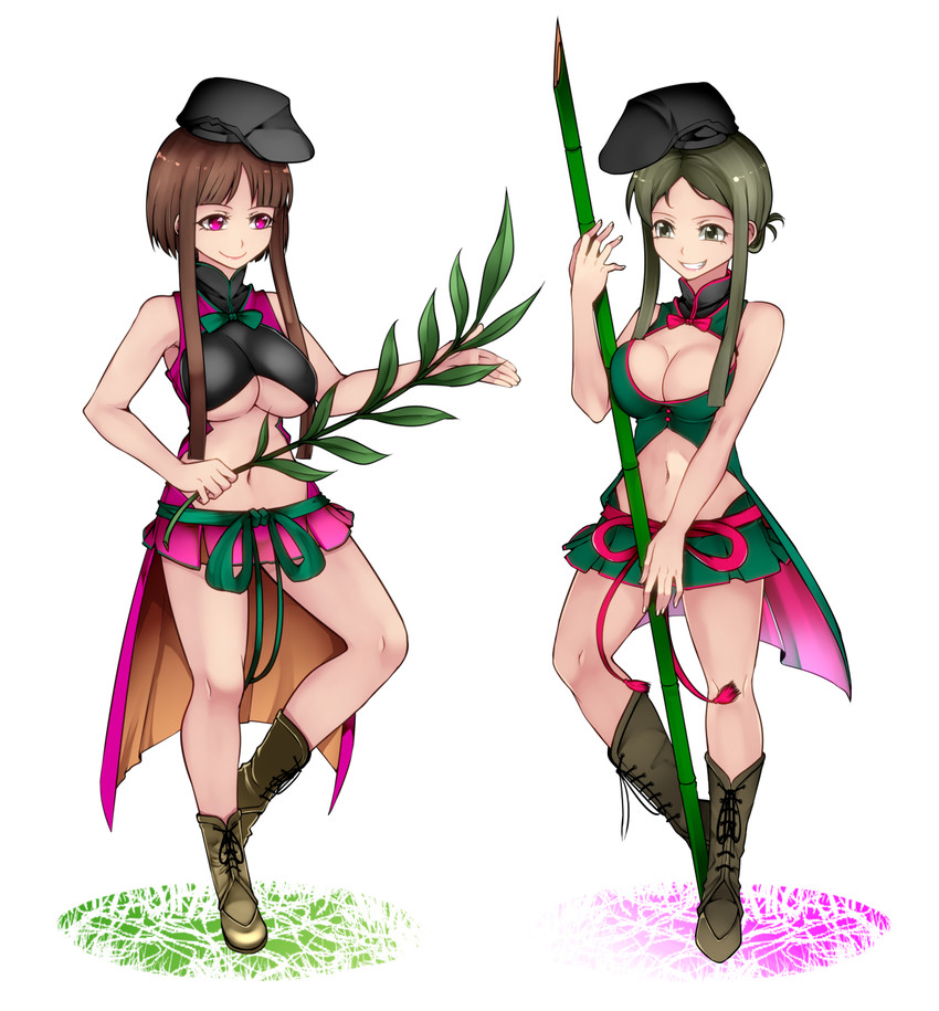 nishida satono and teireida mai (touhou) drawn by aoshima