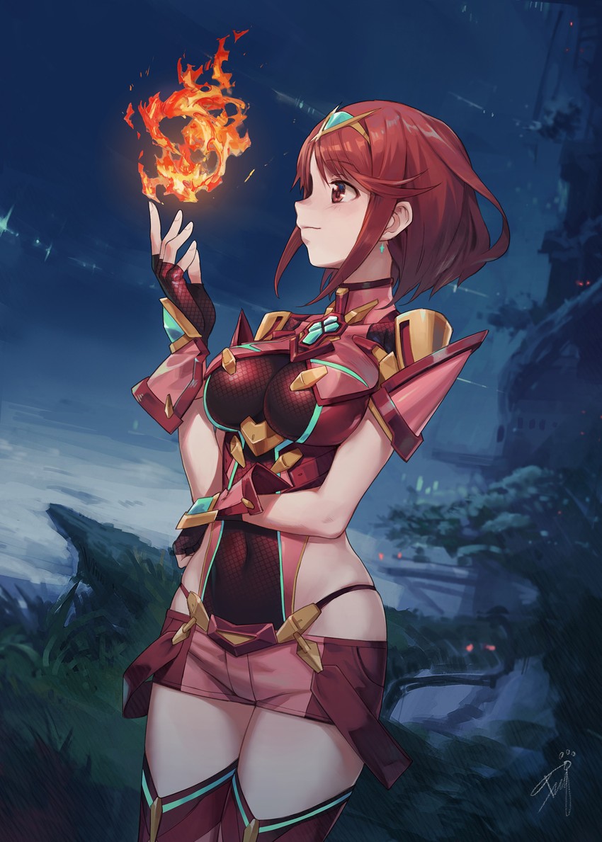 pyra (xenoblade chronicles and 1 more) drawn by tugo