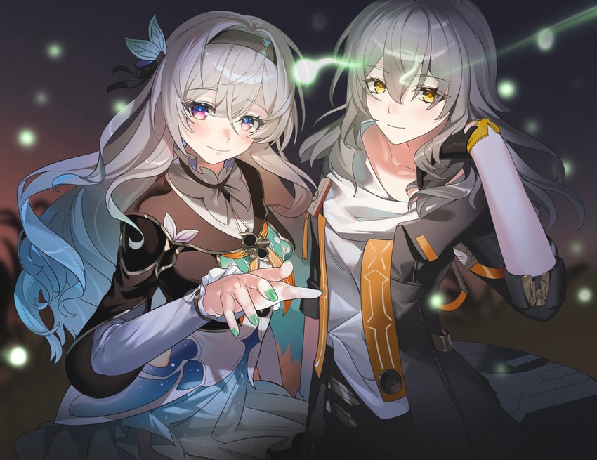 trailblazer, firefly, and stelle (honkai and 1 more) drawn by eamut1