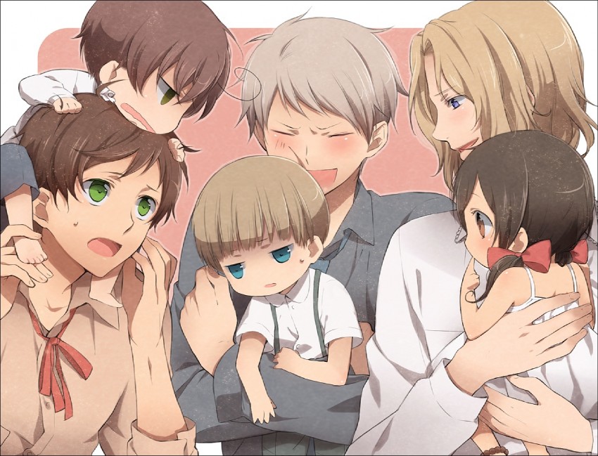 france, prussia, germany, spain, southern italy, and 1 more (axis powers hetalia) drawn by murakami_yuichi