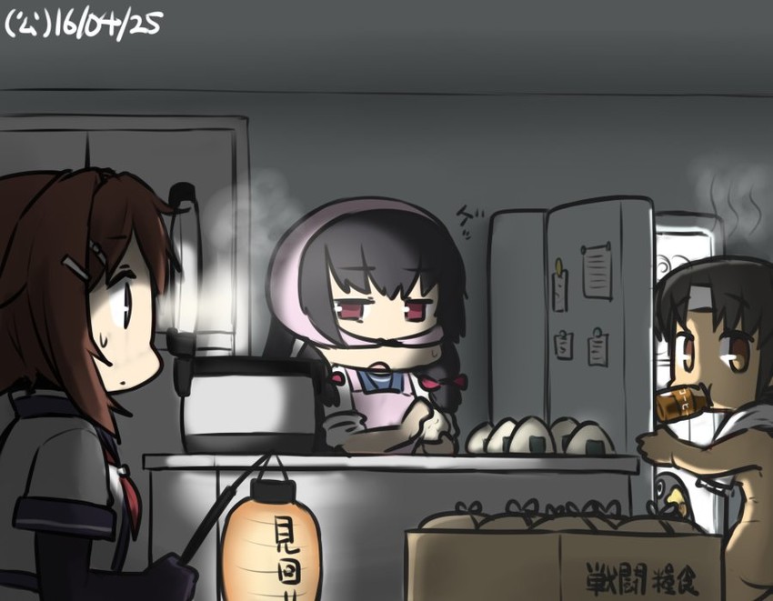 isokaze, furutaka, failure penguin, nagara, and furutaka kai ni (kantai collection) drawn by hamu_koutarou