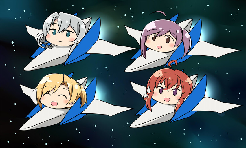 hagikaze, arashi, maikaze, and nowaki (kantai collection and 1 more) drawn by kamelie