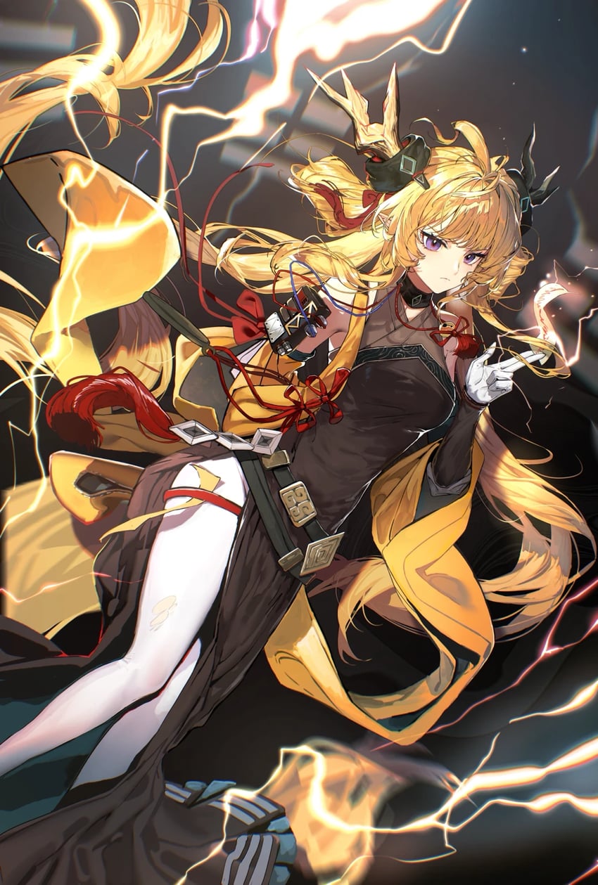 leizi and leizi the thunderbringer (arknights) drawn by okasaki_ushio_(03103335)