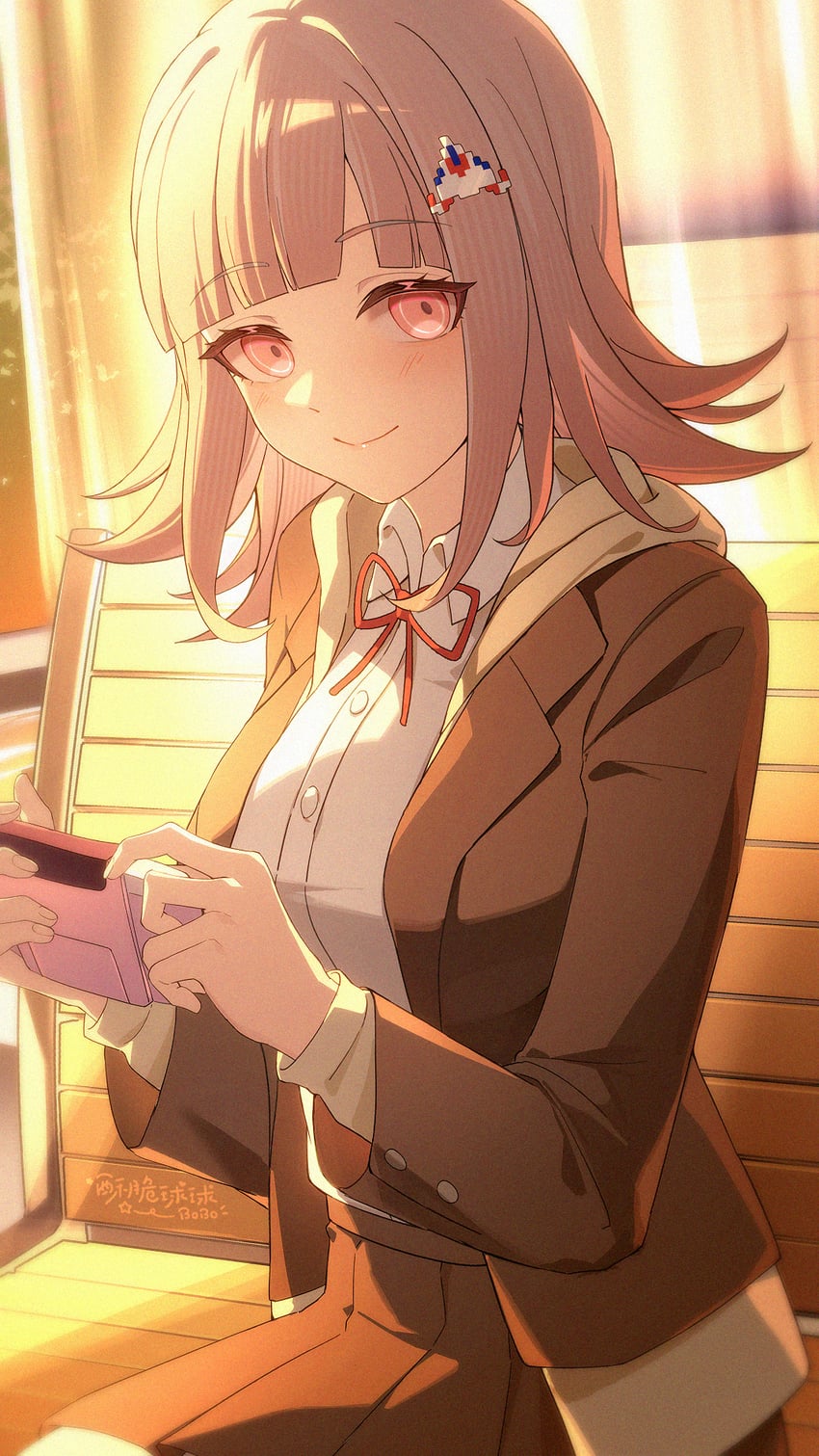 nanami chiaki (danganronpa and 2 more) drawn by so_zei_tama_tama