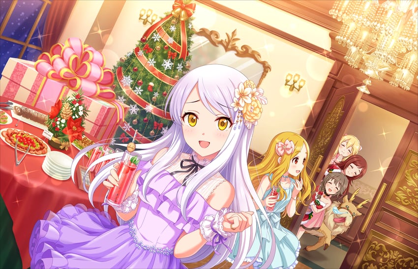 senkawa chihiro, eve santaclaus, mochizuki hijiri, clarice, blitzen, and 1 more (idolmaster and 2 more)