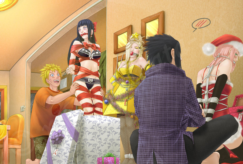 haruno sakura, uzumaki naruto, hyuuga hinata, uchiha sasuke, and yamanaka ino (naruto and 1 more) drawn by ecchinata