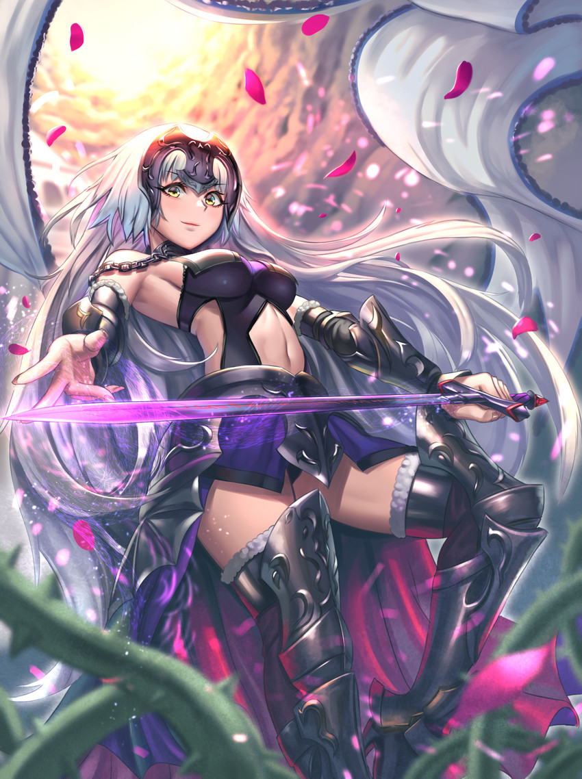 jeanne d'arc alter (fate and 1 more) drawn by moonandmist