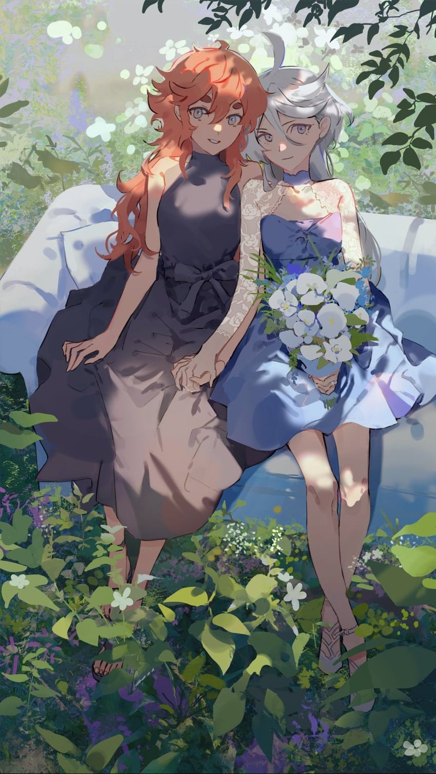 suletta mercury and miorine rembran (gundam and 1 more) drawn by otuming