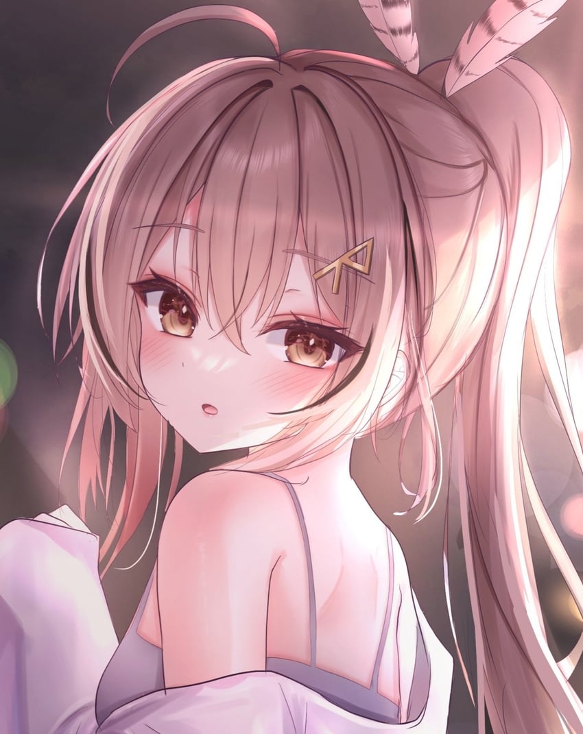 nanashi mumei (hololive and 1 more) drawn by pu_lona