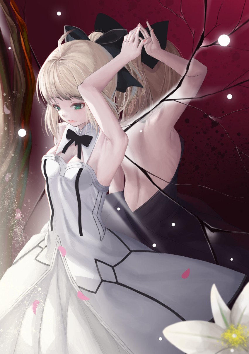 artoria pendragon and saber lily (fate and 1 more) drawn by nekobell