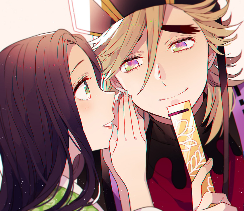 douma and hashibira kotoha (kimetsu no yaiba) drawn by kiri_(lwp01_lav)