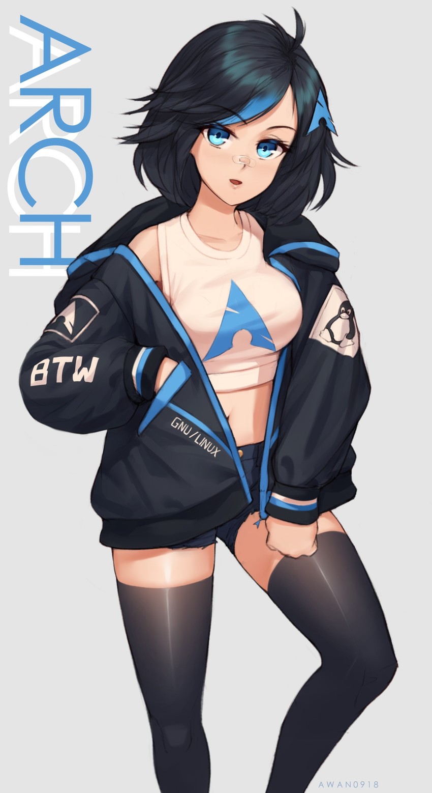 tux (os-tan and 2 more) drawn by awan0918