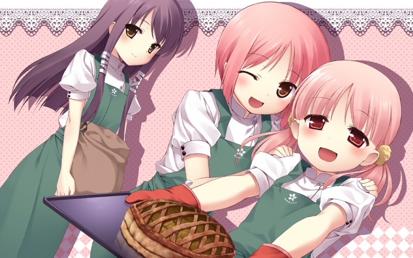 kiriyama sakura, akino momiji, and sera karen (sakura musubi) drawn by ichikura_(bk)