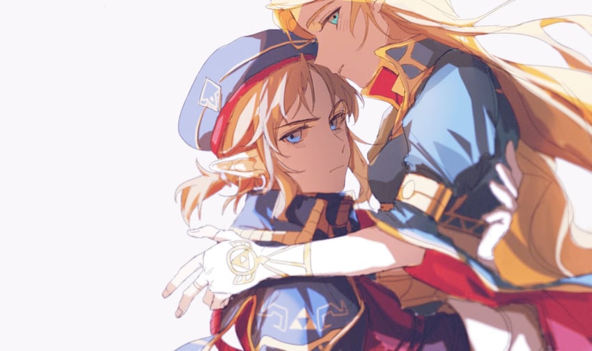 link and princess zelda (the legend of zelda and 1 more) drawn by ji_yuyun