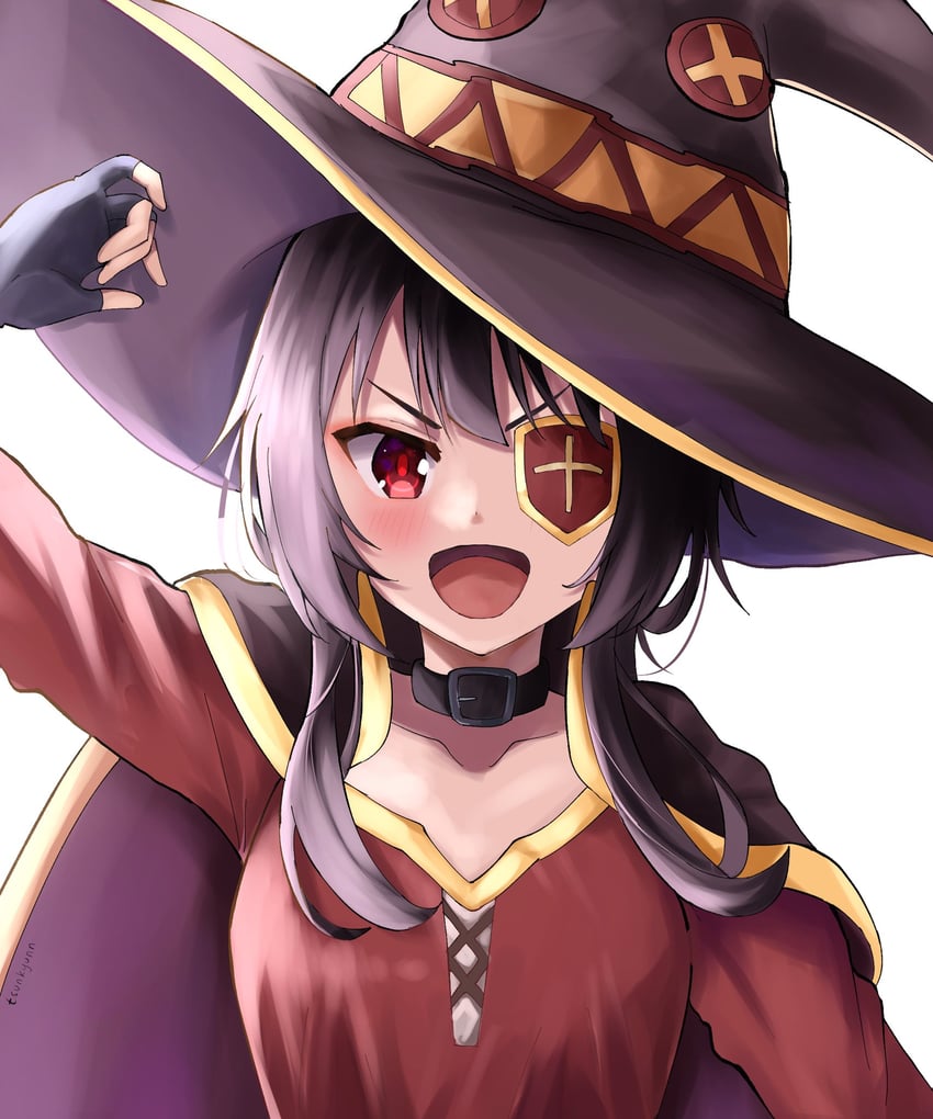 megumin (kono subarashii sekai ni shukufuku wo!) drawn by tsunkyunn