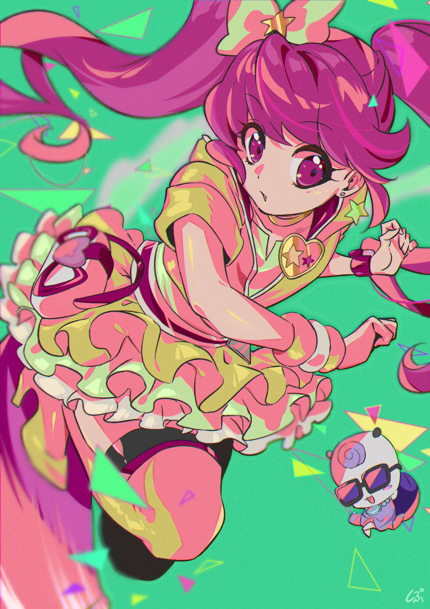 aino megumi, cure lovely, and gurasan (precure and 1 more) drawn by shipu_(gassyumaron)