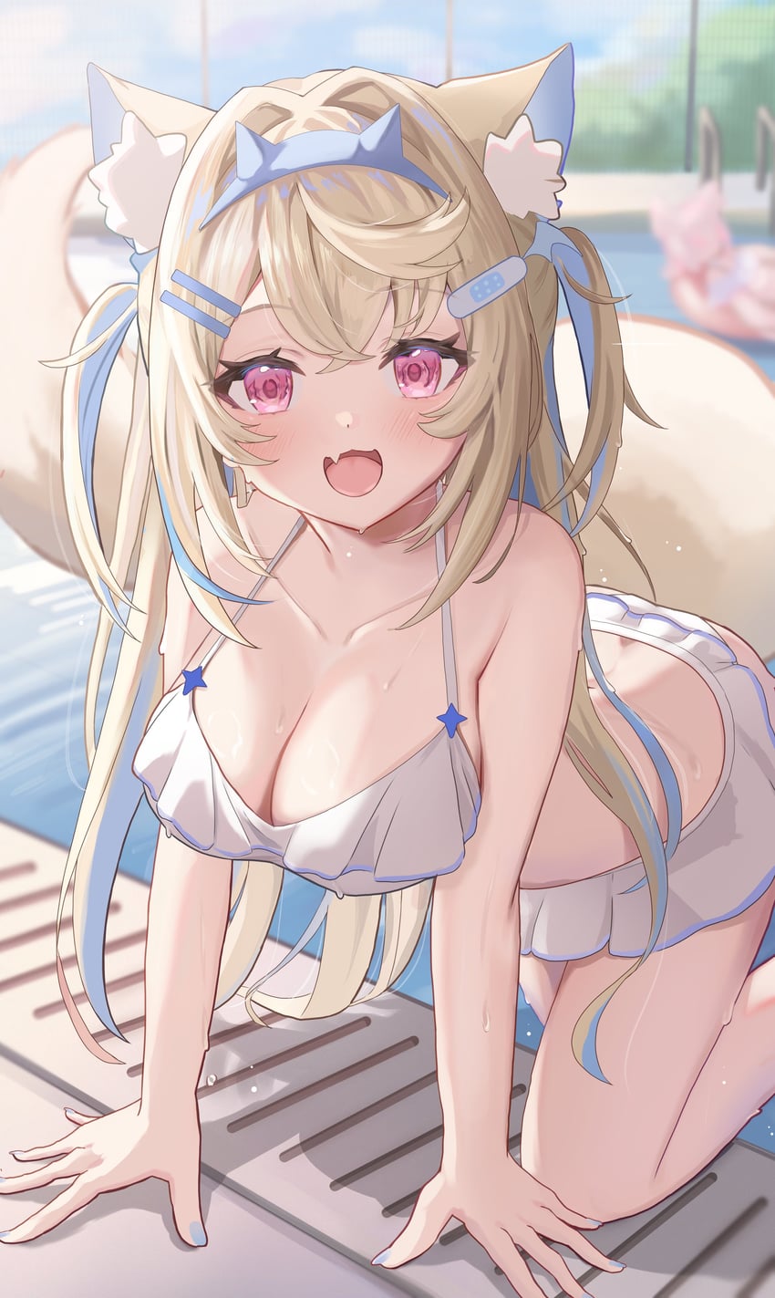 fuwawa abyssgard (hololive and 1 more) drawn by sasamin