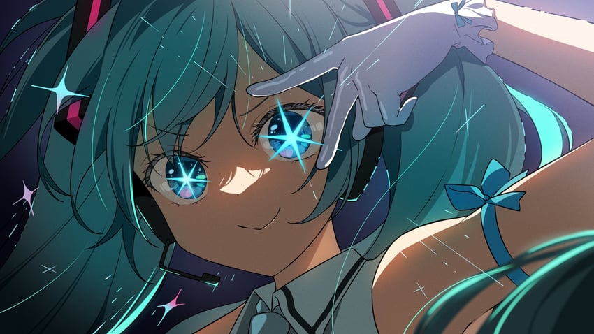 hatsune miku and hoshino ai (vocaloid and 1 more) drawn by omutatsu