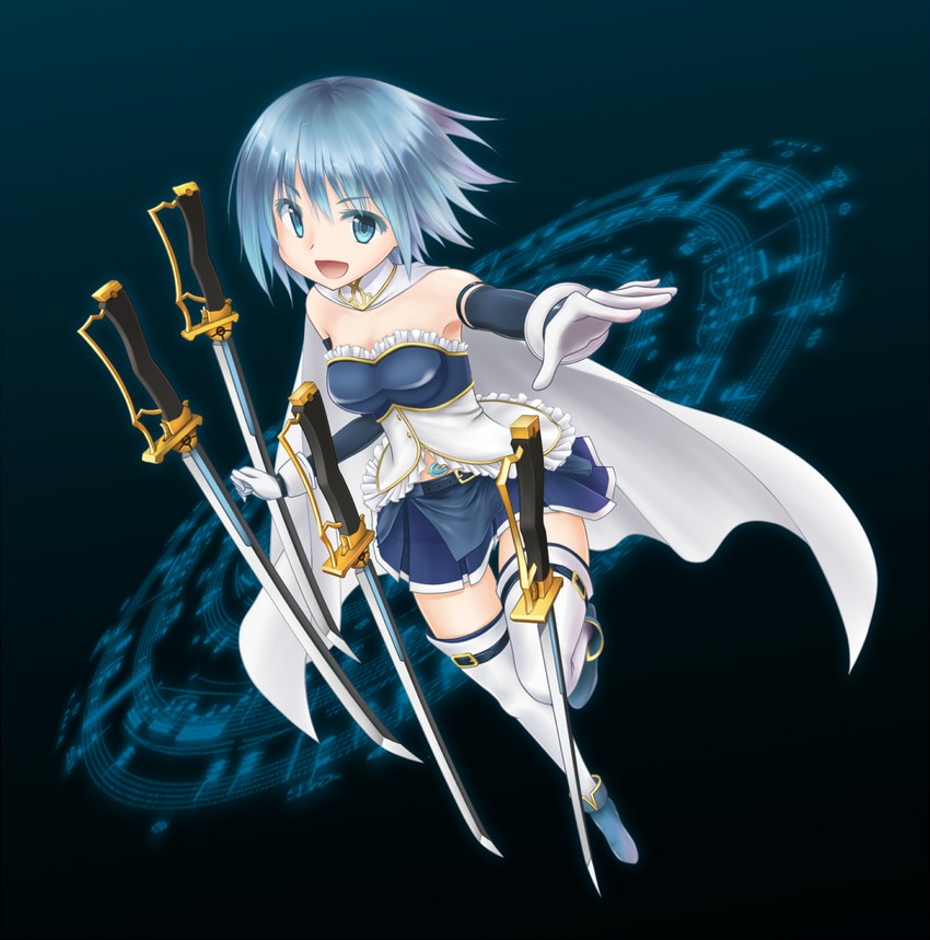 miki sayaka (mahou shoujo madoka magica) drawn by q-v_(levia)
