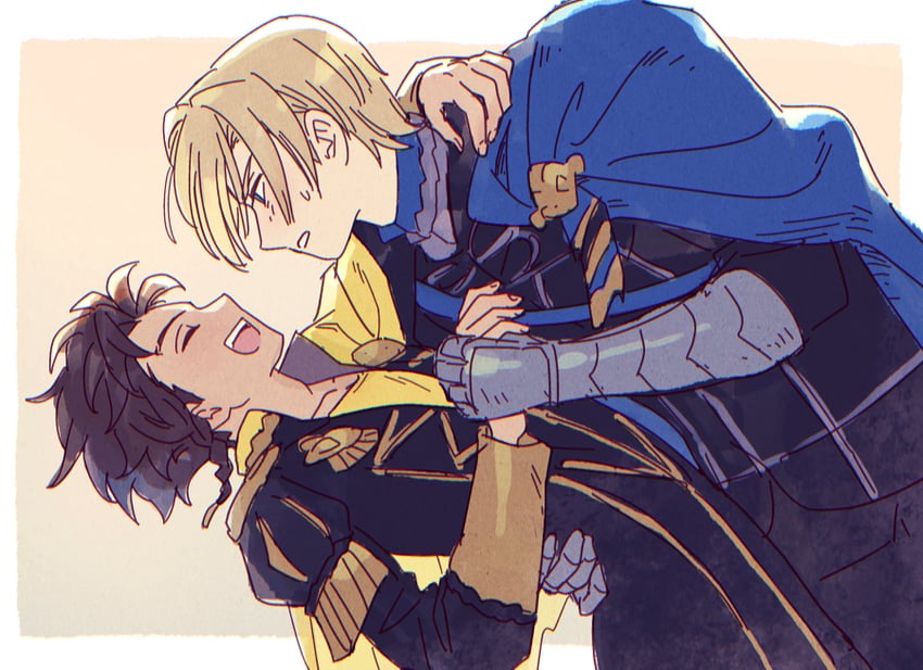 dimitri alexandre blaiddyd and claude von riegan (fire emblem and 1 more) drawn by mochimillet