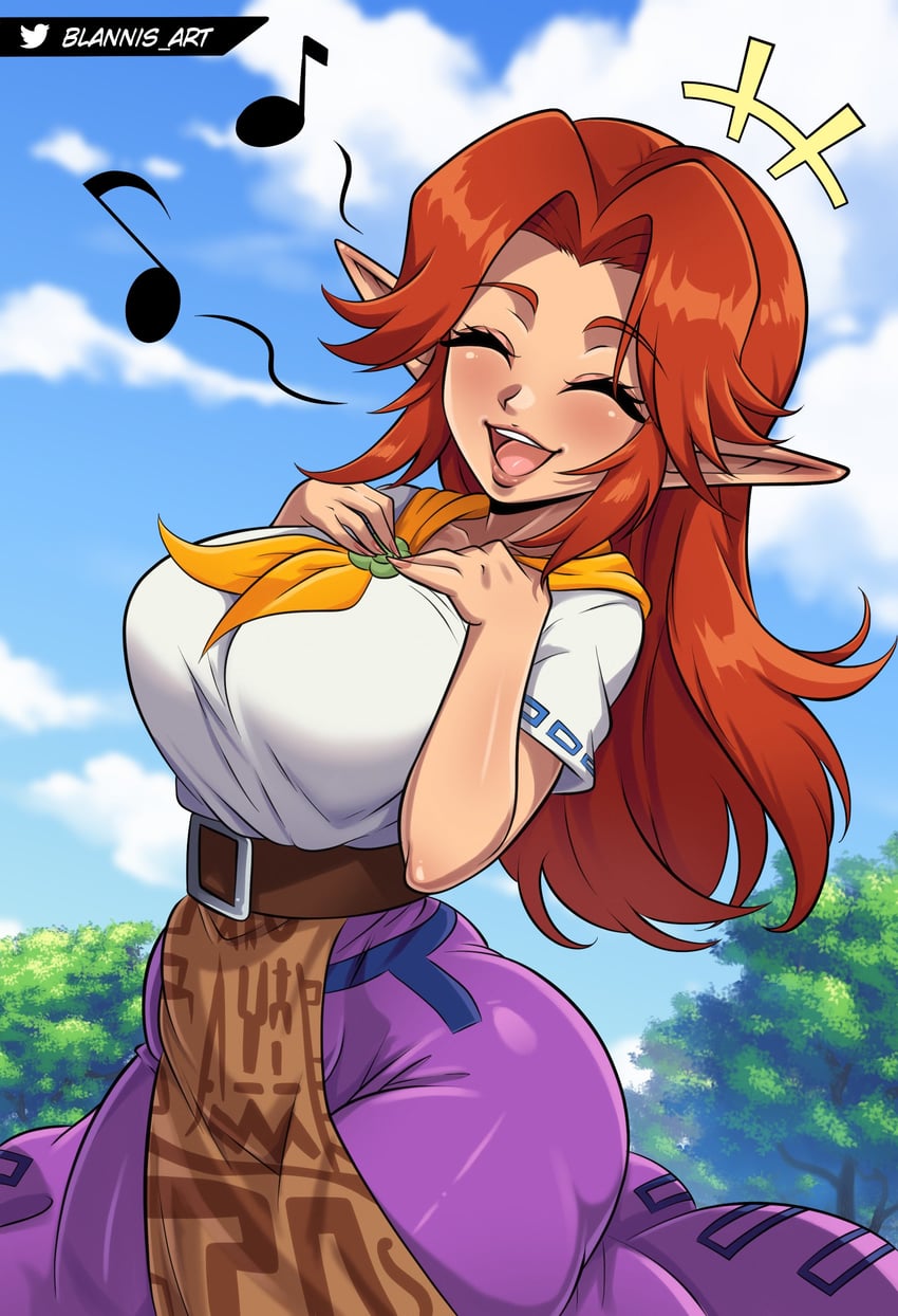 malon (the legend of zelda and 1 more) drawn by blannis