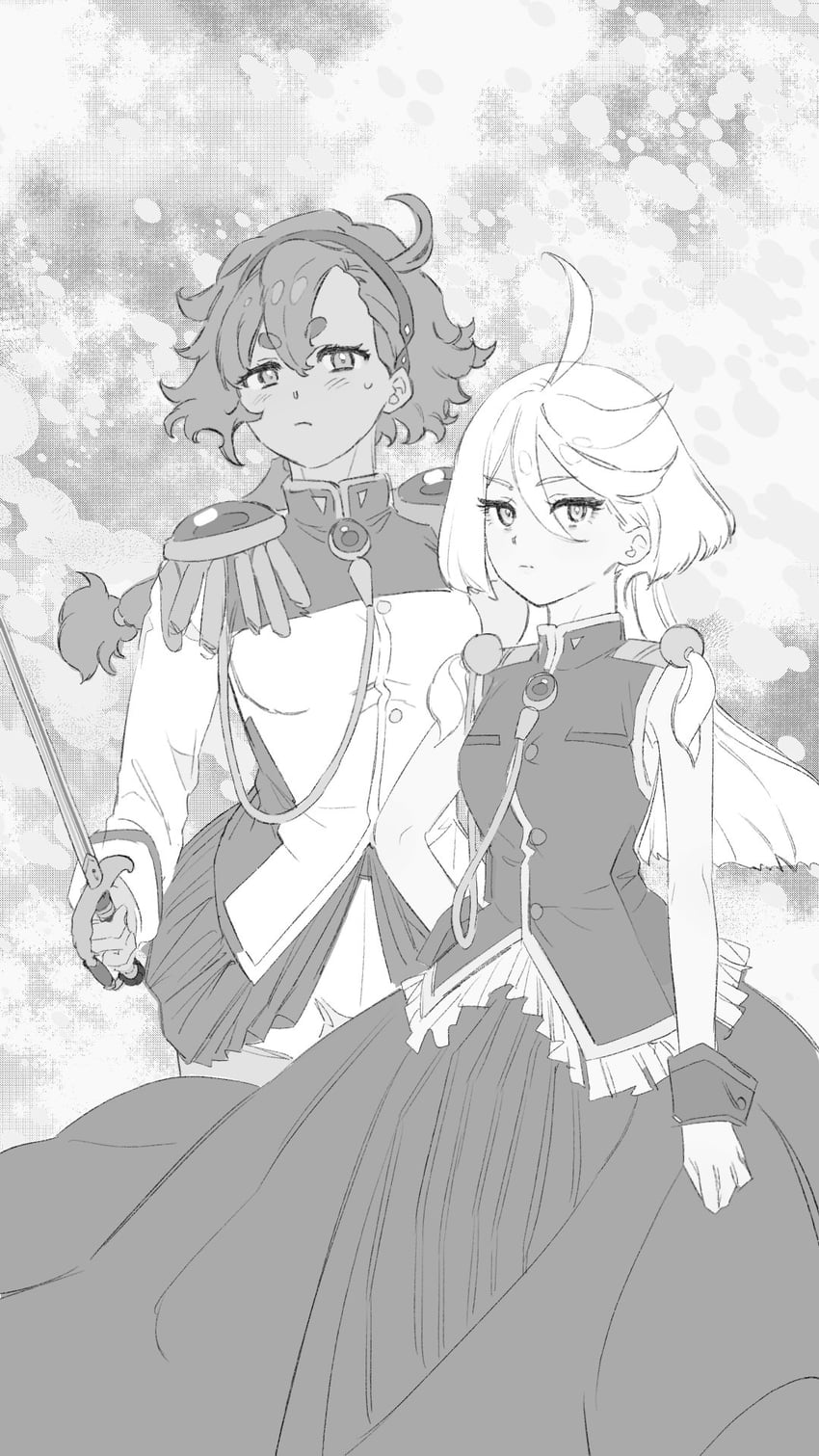 suletta mercury, miorine rembran, tenjou utena, and himemiya anthy (gundam and 2 more) drawn by gloomymato