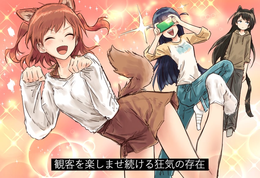 aijou karen, tsuyuzaki mahiru, and kagura hikari (shoujo kageki revue starlight) drawn by bullfalk