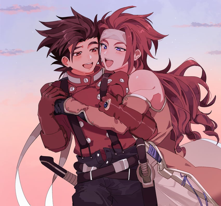 lloyd irving and zelos wilder (tales of and 1 more) drawn by aemono_(lemolemo_lmn)