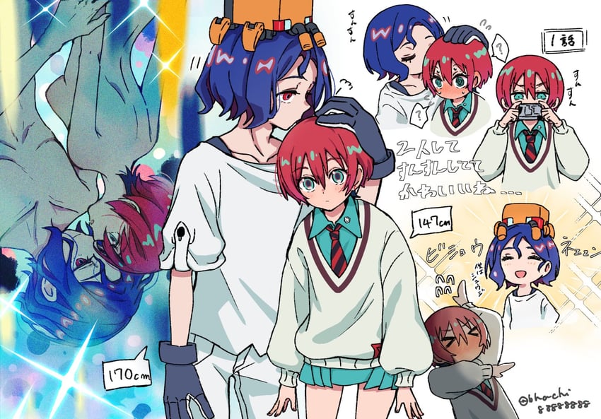 amate yuzuriha, shuji ito, and conch (gundam and 1 more) drawn by bhachi88888888