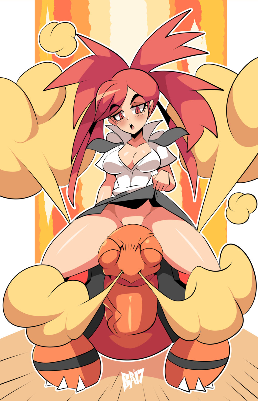 flannery and torkoal (pokemon and 1 more) drawn by bigdead