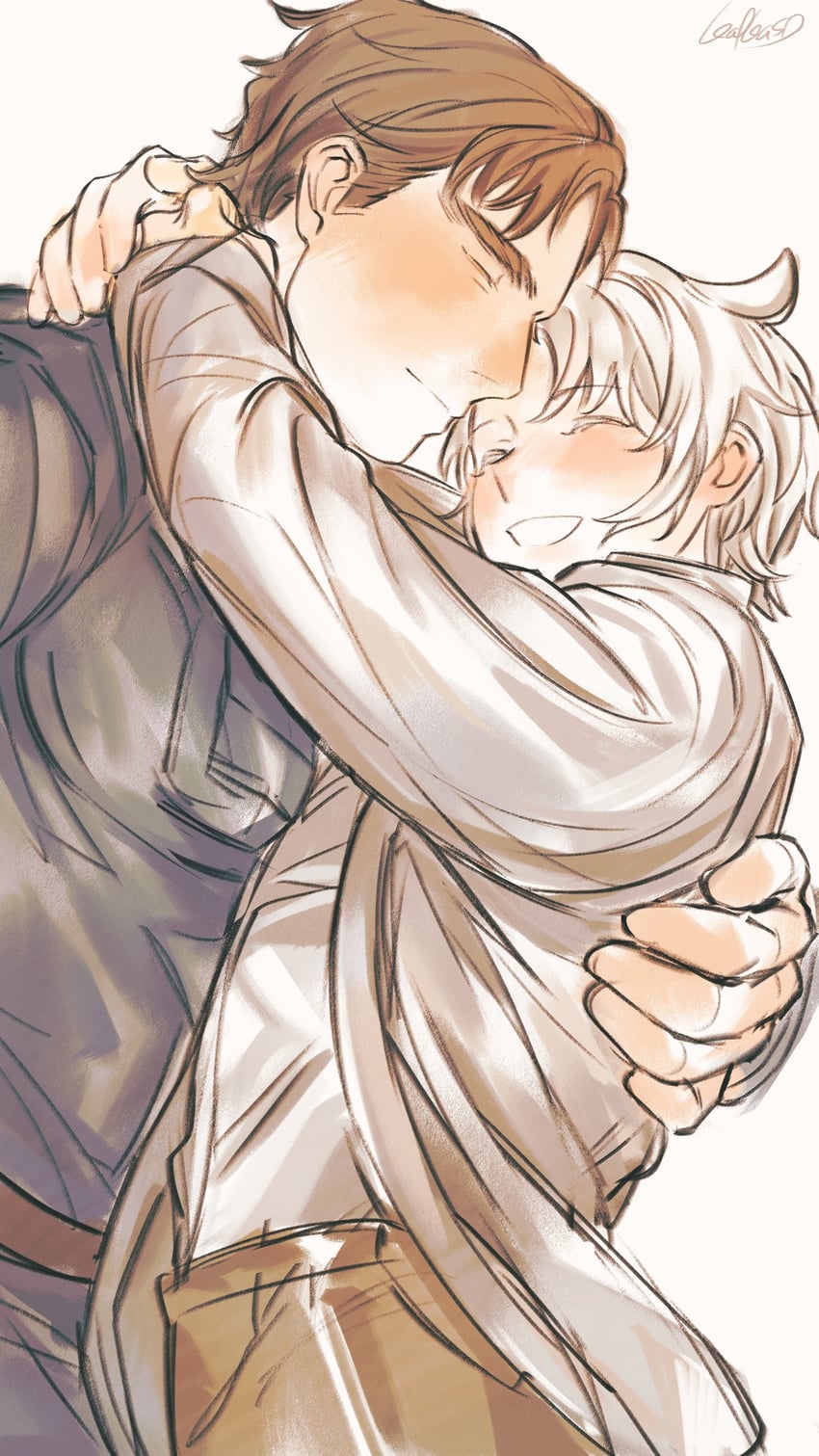 okino tsukasa and hijiyama takatoshi (juusan kihei bouei ken) drawn by sdkafka