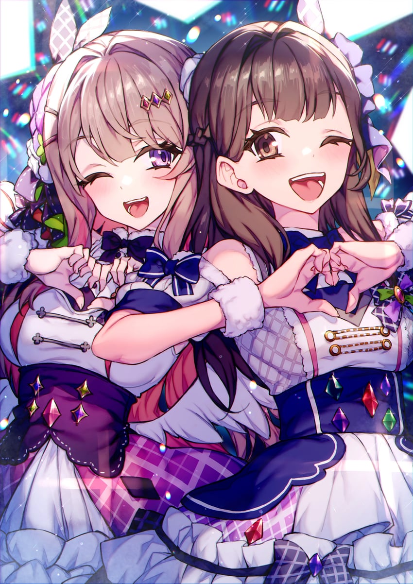 watagashi unou and misumi yuka (indie virtual youtuber and 1 more) drawn by redcomet