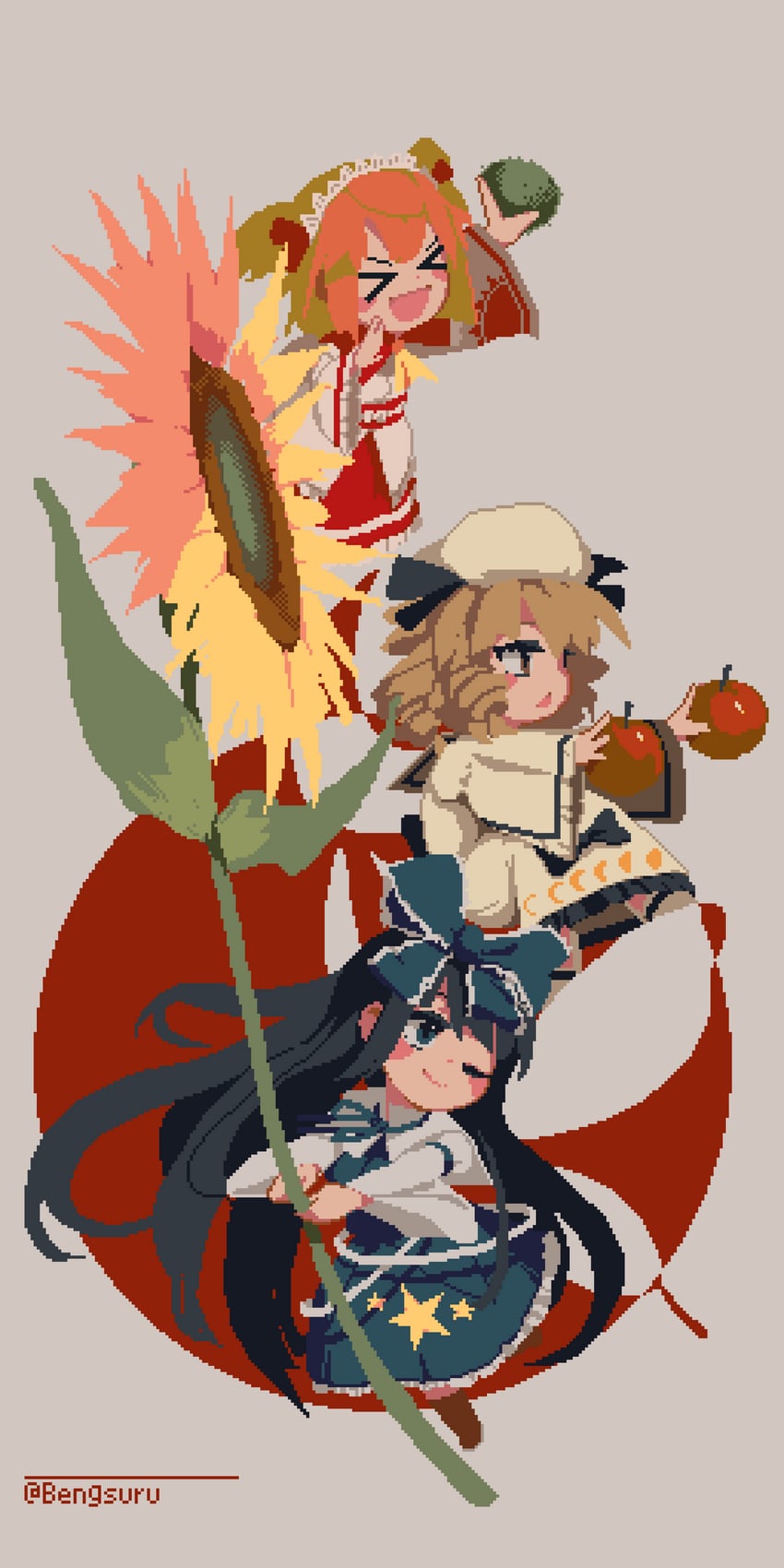 star sapphire, luna child, and sunny milk (touhou) drawn by housulu