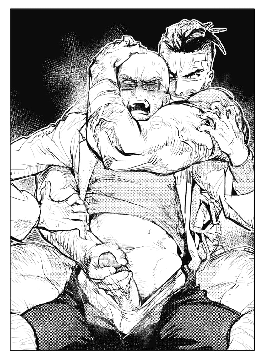 p-3 and char-les (atomic heart) drawn by fukurau