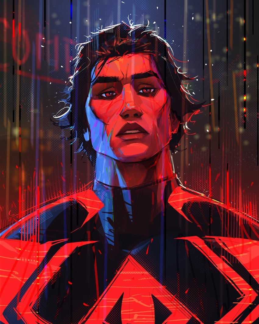 miguel o'hara and spider-man (marvel and 3 more) drawn by sam_yang