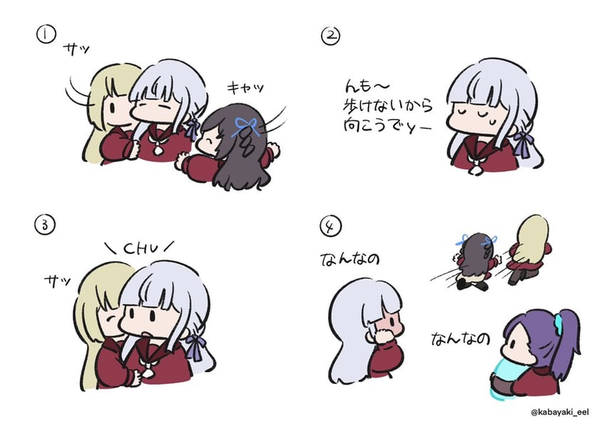 kon kanaho, miyagawa takane, toki kureha, honma akehi, and yokota haruna (assault lily) drawn by kabayaki_(kabayaki_eel)
