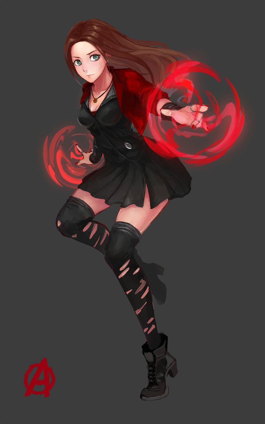 wanda maximoff and scarlet witch (marvel and 3 more) drawn by bass386