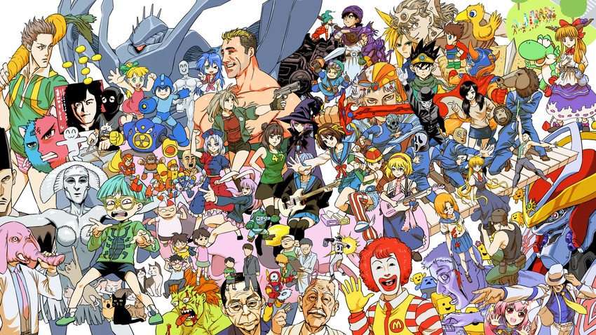 hatsune miku, alice margatroid, reisen udongein inaba, kagamine rin, ibuki suika, and 75 more (touhou and 59 more) drawn by daromeon