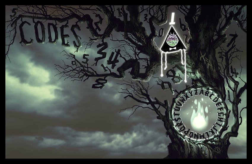 bill cipher (gravity falls and 1 more) drawn by ian_worrel and joe_pitt