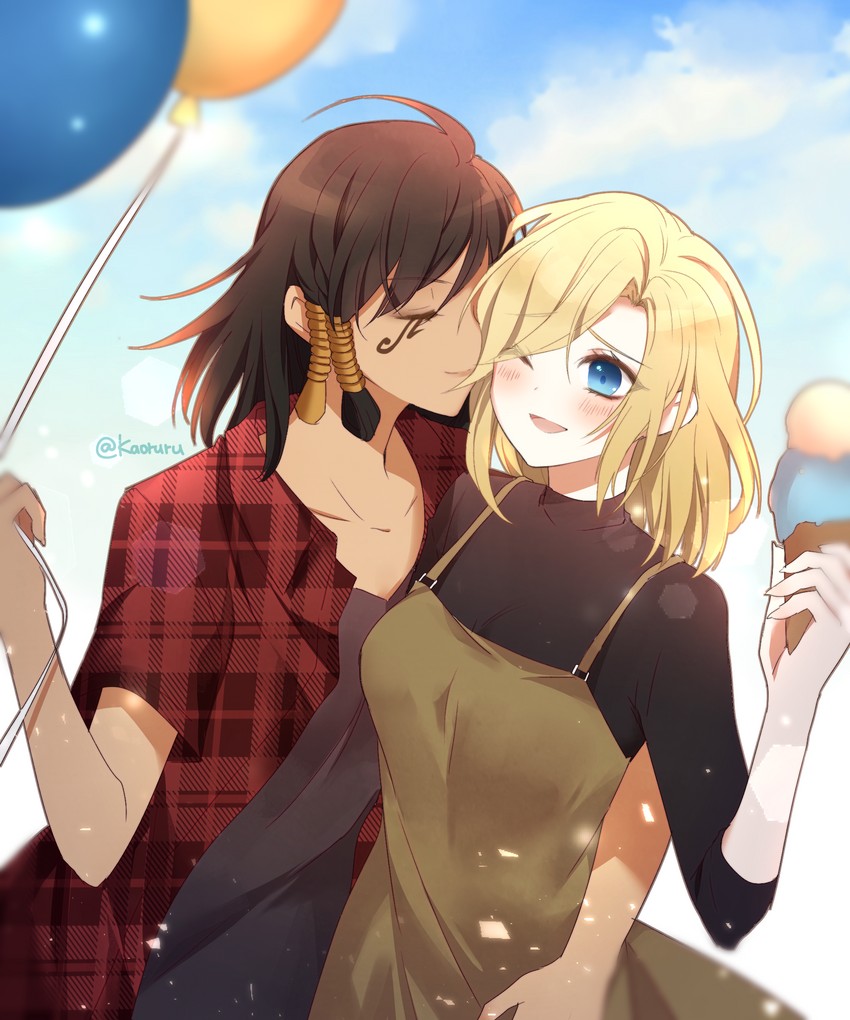 mercy and pharah (overwatch and 1 more) drawn by kaoruru_(sakuno2911)