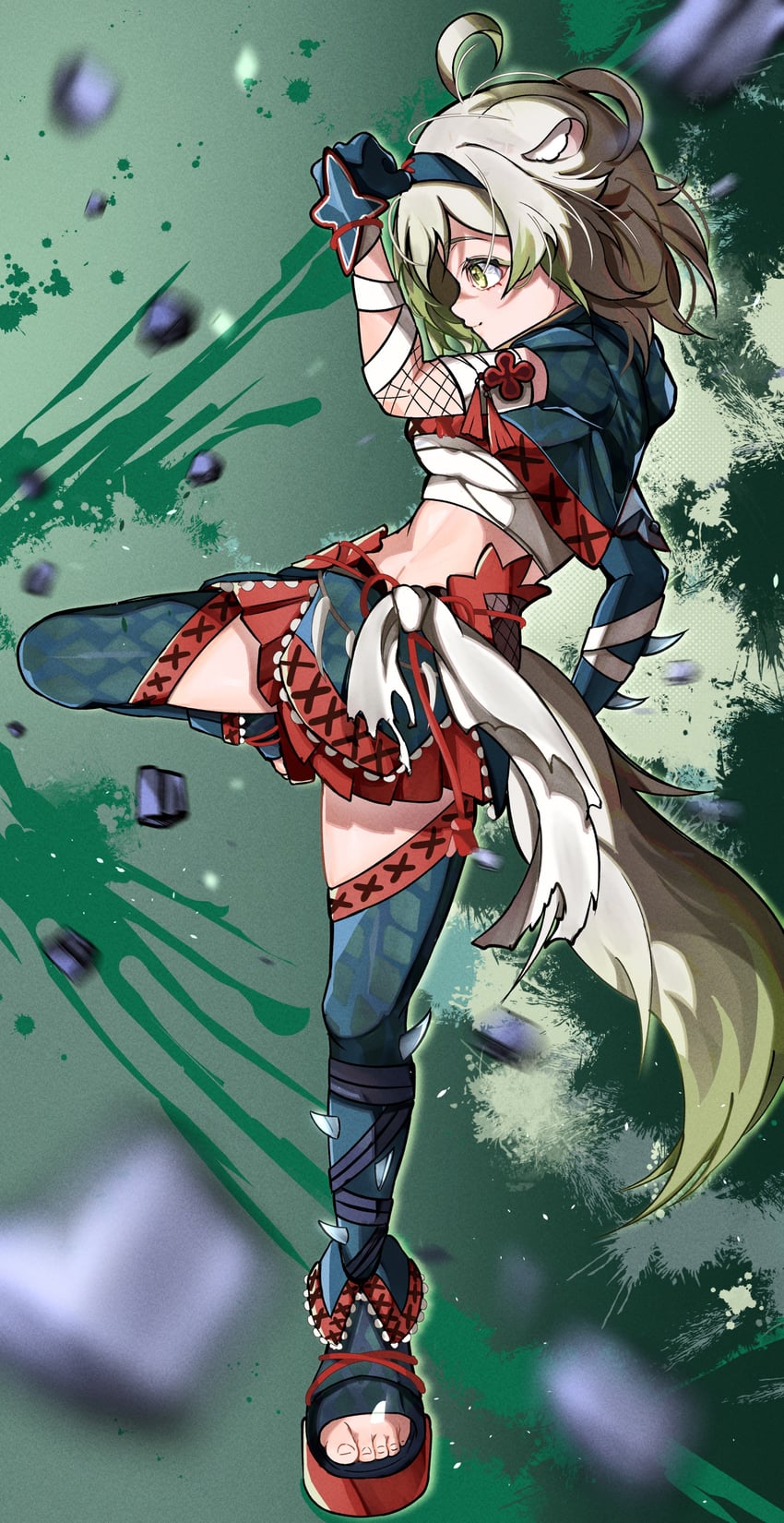 monster hunter and laimu (monster hunter and 1 more) drawn by gummy_candy_93