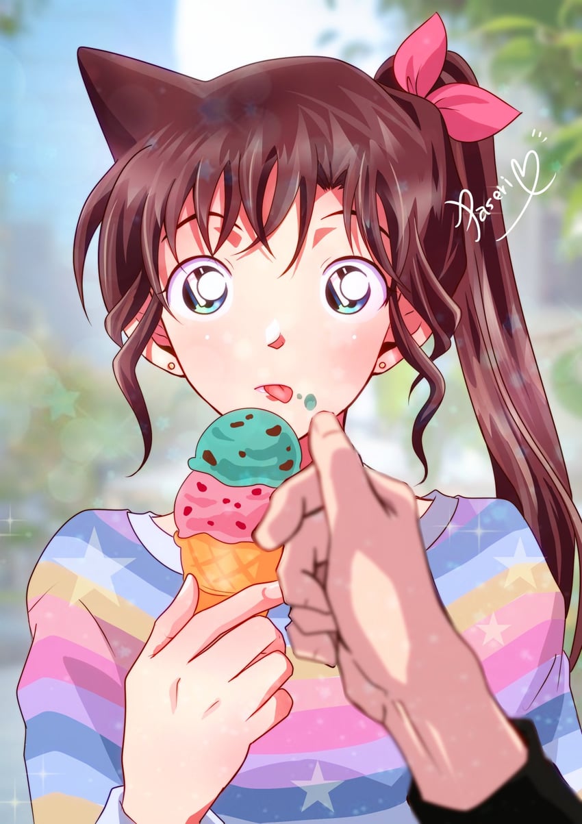 mouri ran and kudou shin'ichi (meitantei conan) drawn by paseri_(l7dgtxtsnlmfwlb)