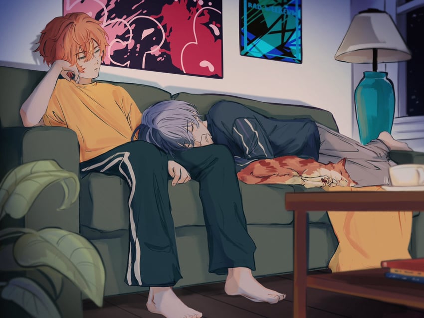 shinonome akito and aoyagi touya (project sekai) drawn by touyaluvrr