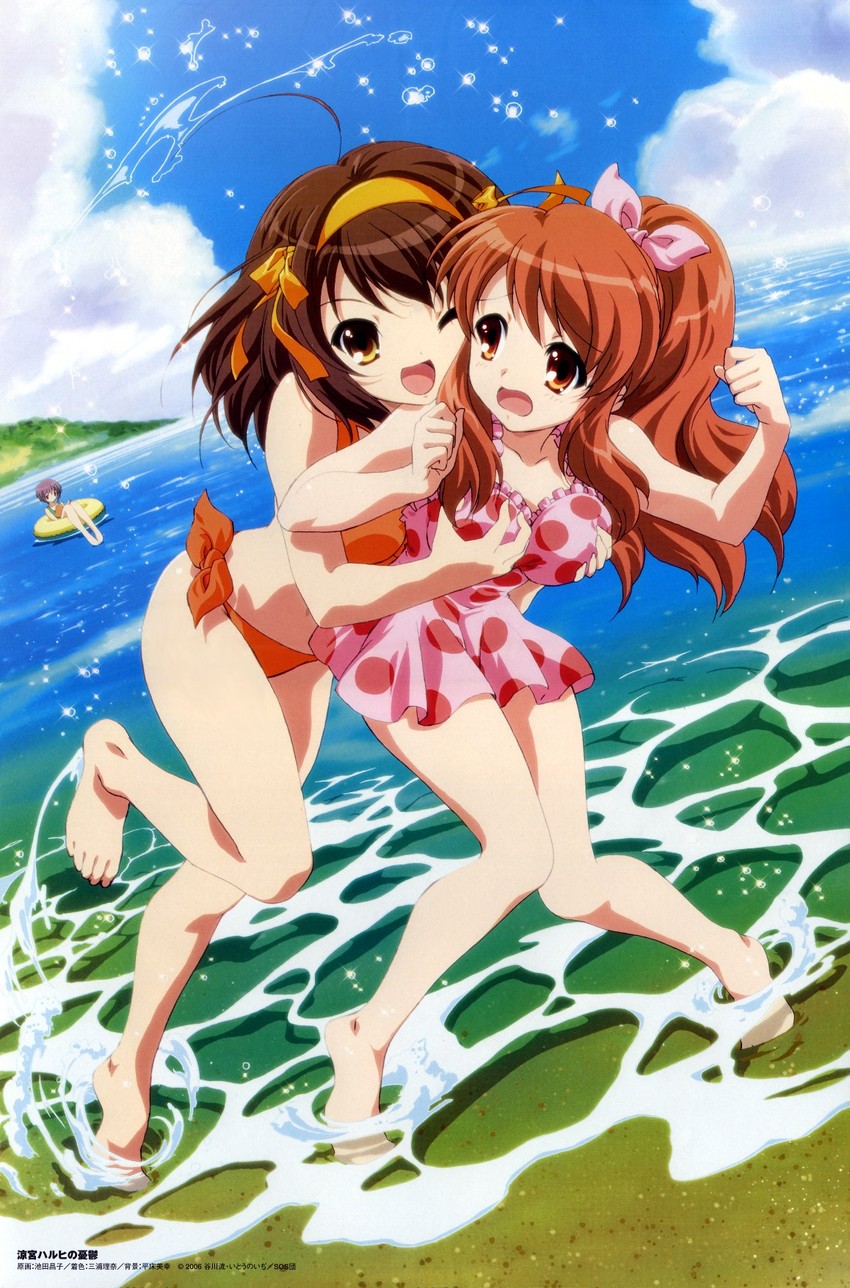 suzumiya haruhi, nagato yuki, and asahina mikuru (suzumiya haruhi no yuuutsu and 1 more) drawn by ikeda_shouko