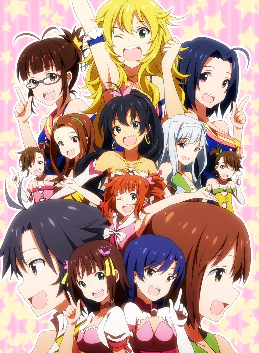 hoshii miki, kisaragi chihaya, amami haruka, kikuchi makoto, shijou takane, and 8 more (idolmaster and 1 more) drawn by laco_soregashi