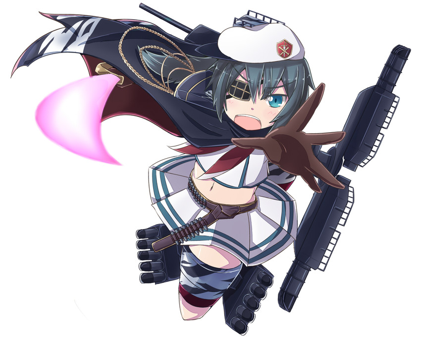 kiso, kiso kai ni, and crossbone gundam x-1 (kantai collection and 2 more) drawn by yukimi_unagi