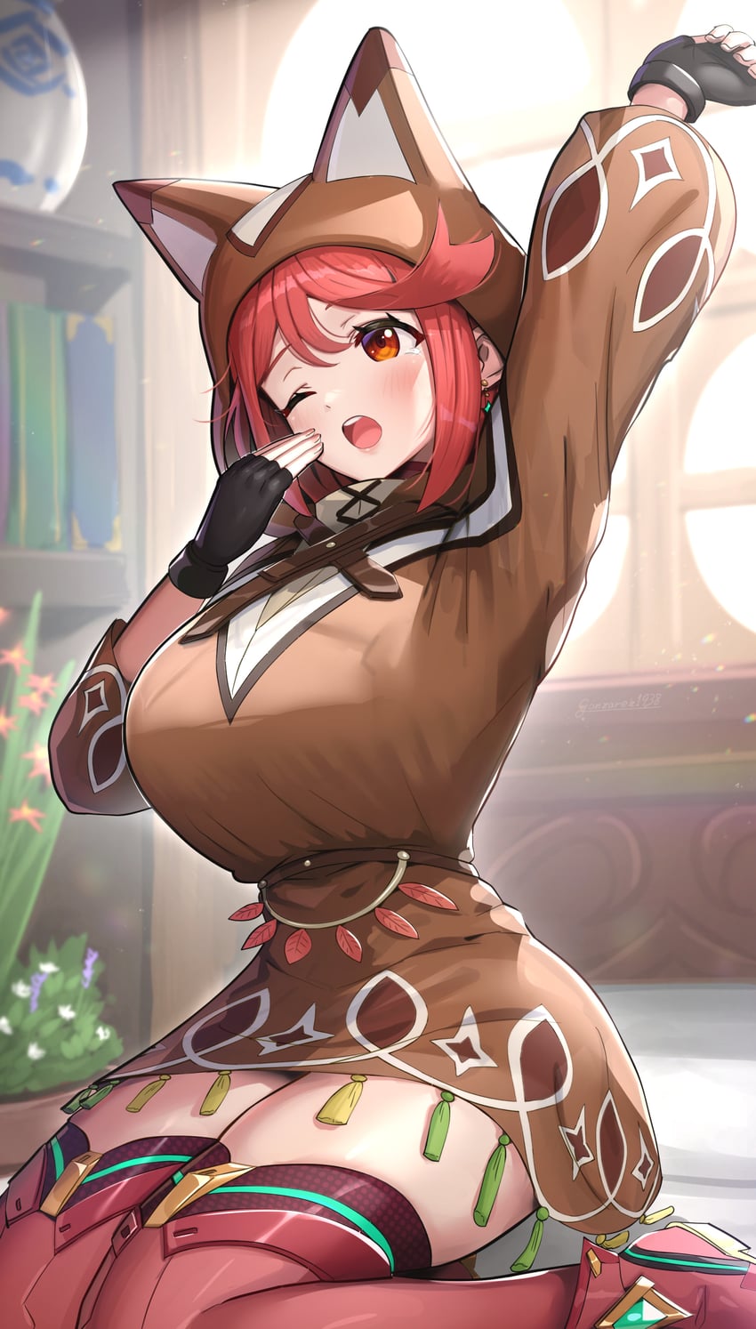 pyra (xenoblade chronicles and 1 more) drawn by gonzarez