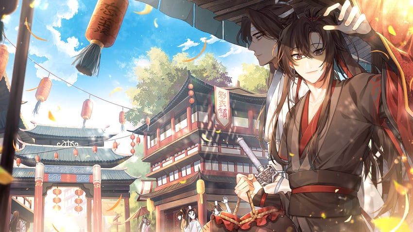 wei wuxian and lan wangji (modao zushi) drawn by asis_5475