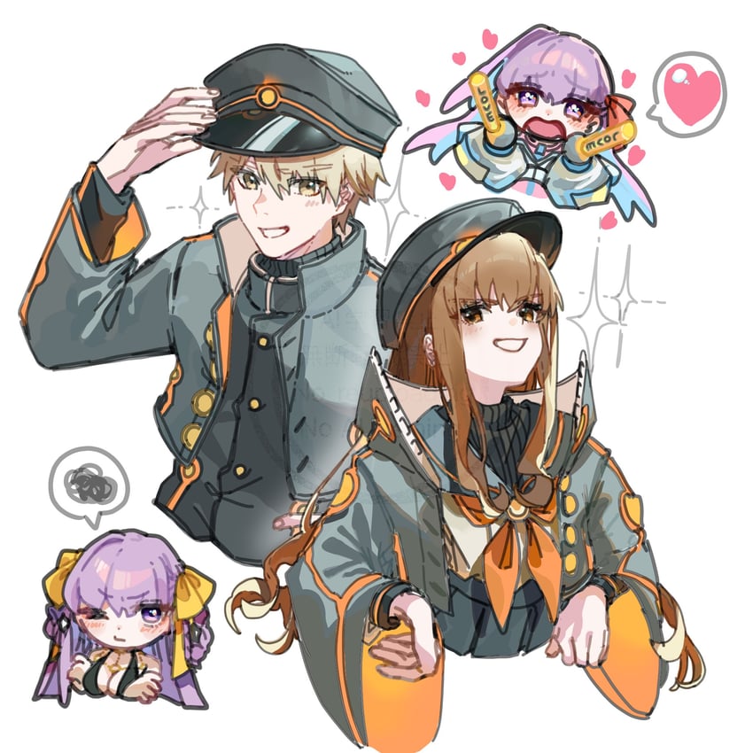 bb, kishinami hakuno, bb dubai, and bb cosmo (fate and 1 more) drawn by anmochi_mochi